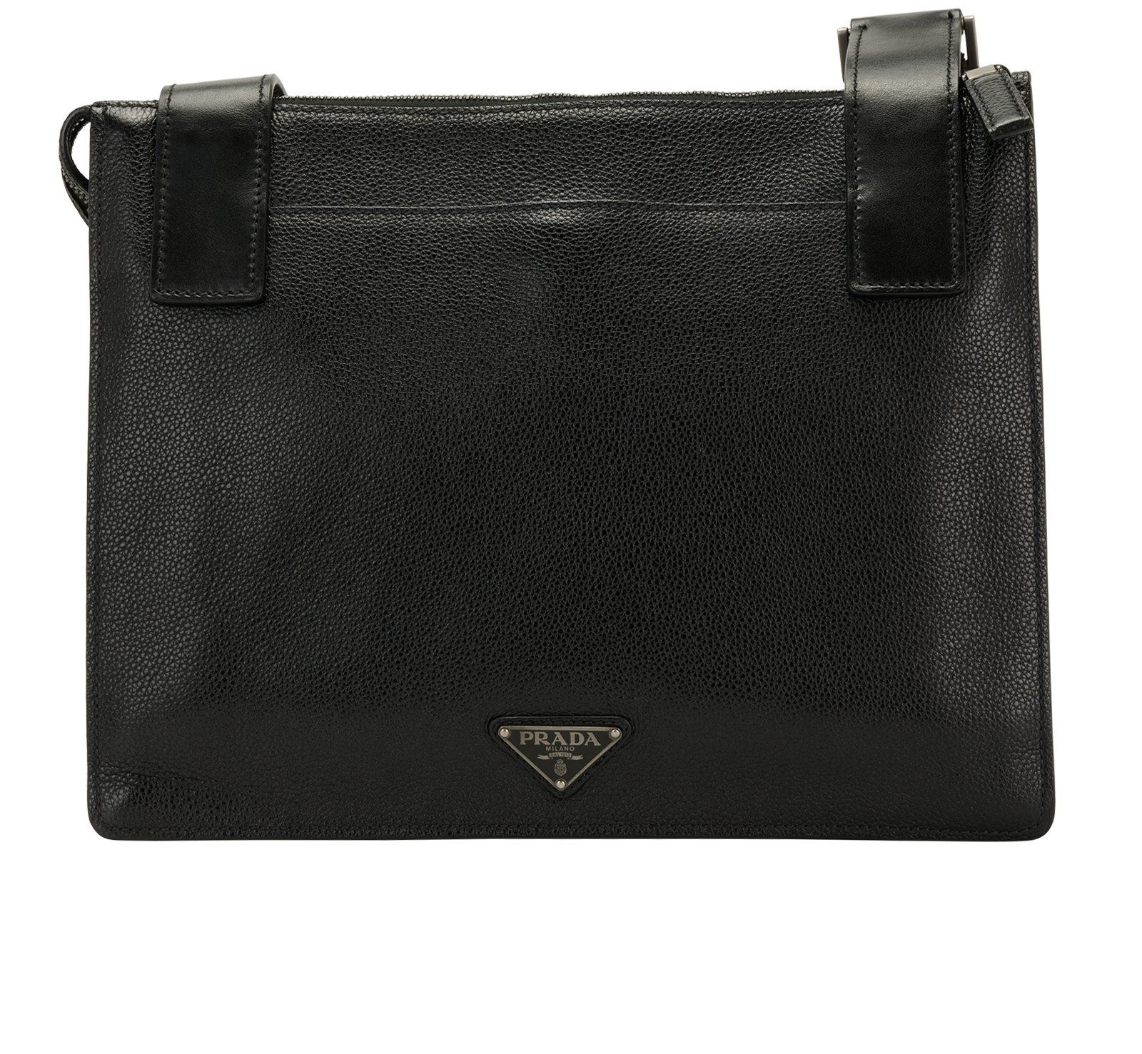 Logo Messenger, &pound;450, Handbags, Black, Leather, Back view